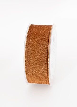 Band Draht m.Lurexk.40mmx25m braun-gold