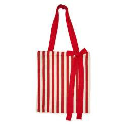 Tasche Streifen 30x35cm rot/weiss