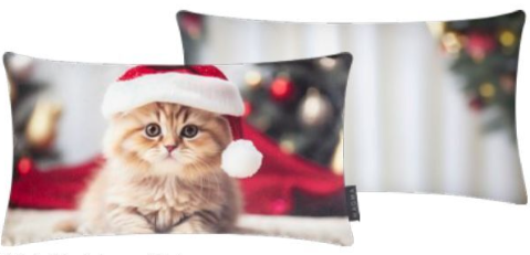 Kissen Xmas Puppies Cat 30X50cm