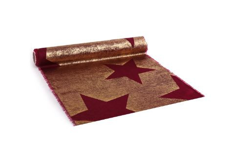 Tischband GLAM STAR 28cmx2,5m bordeaux