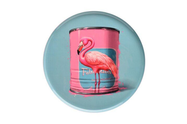 Tablett Flamingo Eisen blau 22,8x1x22,8cm