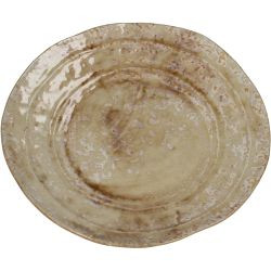 Teller Steingut beige 21x20,8x2,5cm