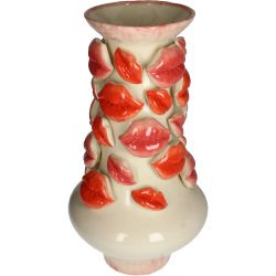 Vase Lippen Steingut 25x25x45cm