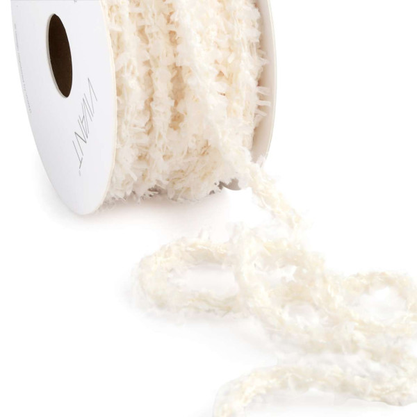 Kordel FUZZY 10mmx10m off weiss