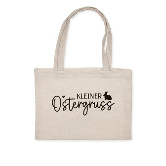 Geschenktasche KLEINER Ostergruss natur/schwarz