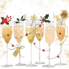 Serviette Champagne Glasses 33x33 cm