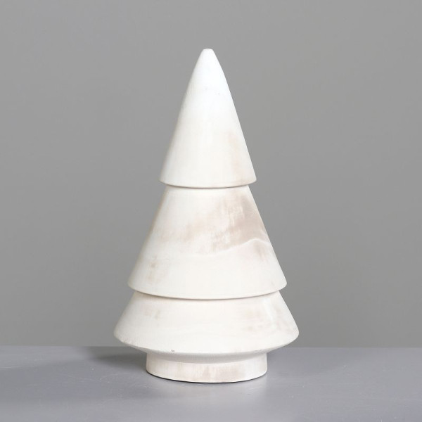 Tannenbaum Holz weiß 30cm