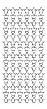 Sticker Konturen Sterne II silber