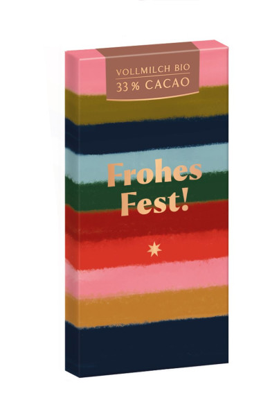 Bio-Schokolade 80g Weihnachten Frohes Fest!