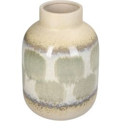 Vase Steingut grün 17x17x22,5cm