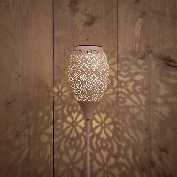 Solar Fackel Metall sand 1LED ww 10X78cm