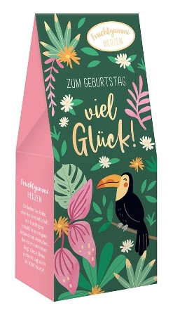 Fruchtgummi 70g Zum Geburtstag Goldveredelung