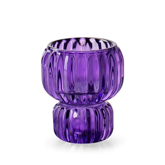 Kerzenhalter Glas lila 7,5x6,5cm