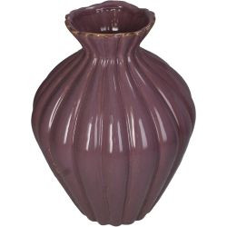Vase Steingut lila 22,5x22,5x30,5cm