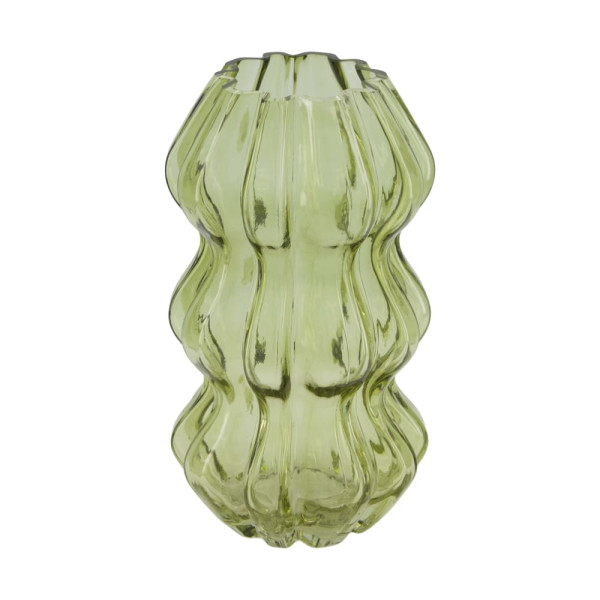 Vase Glas grün 14.5x14.5x25cm