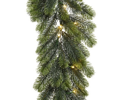 LED Girlande Tanne beleuchtet Indoor/Outdoor grün/warmes weiss 180x30cm