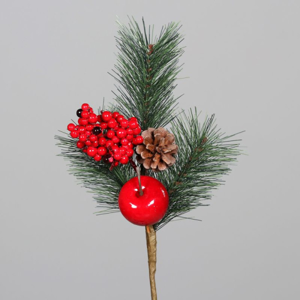Pick Kiefern m. Apfel Beeren 35cm