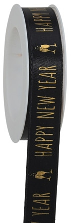 Band New Year's Eve 25mmx18m schwarz