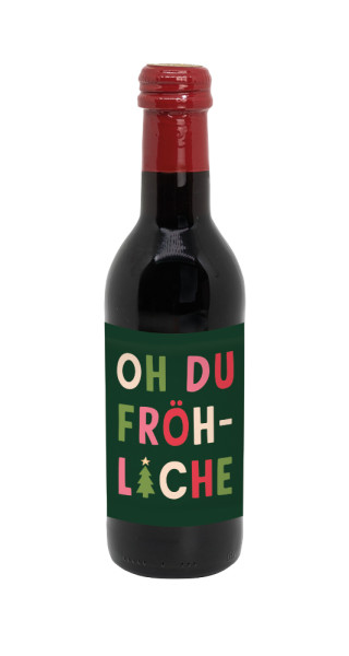 Flasche Glühwein rot 0,25l Oh du Fröhliche