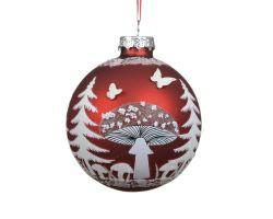 Kugeln Xmas Pilz Glas D8cm