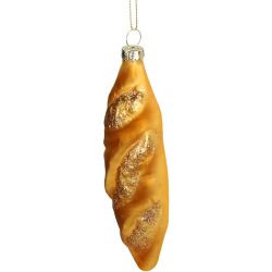 Hänger Glas Baguette braun 13,5cm