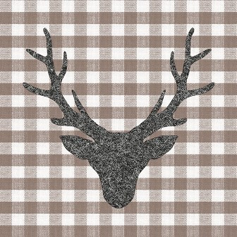 Serviette Stag head brown FSC Mix