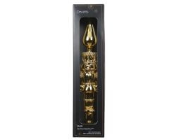 Baumspitze gold Glas 5,8x3,9x30,5cm