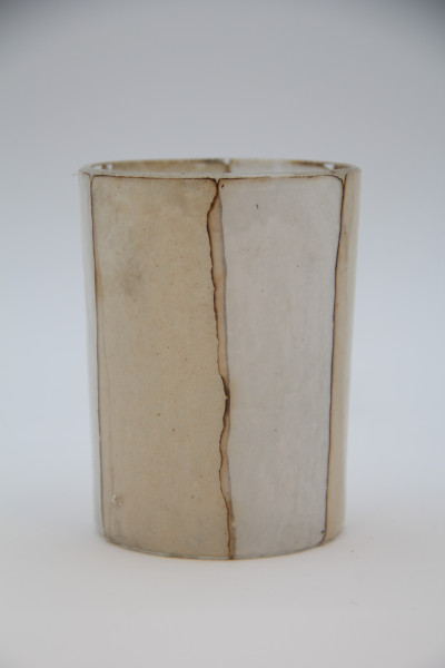 Votiv Glas creme/weiss 8x8x10cm