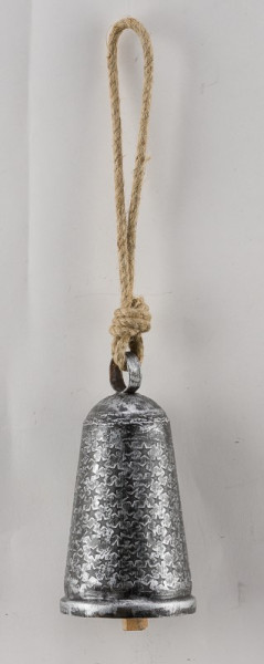 Glocke Metall silber 7x7x14cm