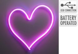 Wanddeko Herz neon 34x32cm