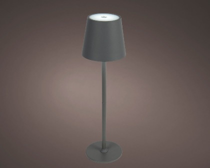 LED Tischlampe grau 11x37cm