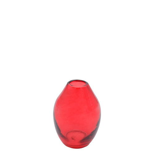 * Vase Glas burgund 13,5x9,5cm