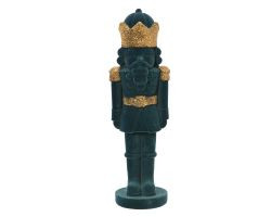 Nussknacker petrol Polyresin 8x7x26cm