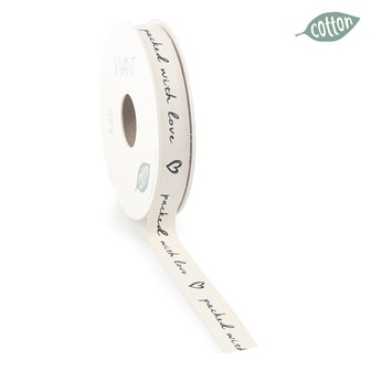 Band PACKED LOVE 15mmx20m Fb.70 creme/elfenbein