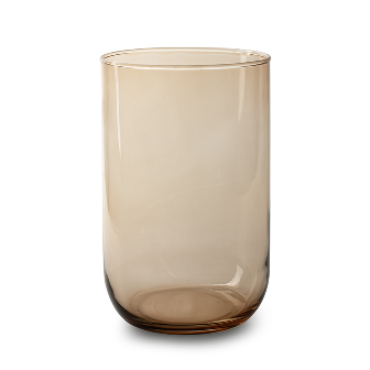 Vase Zylinder Glas beige 21x13cm