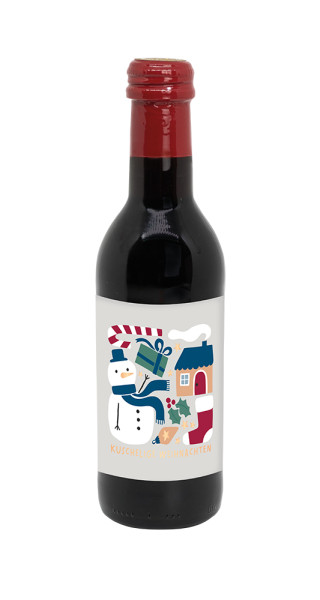 Flasche Glühwein rot 0,25l Kuschelige Weihnachten