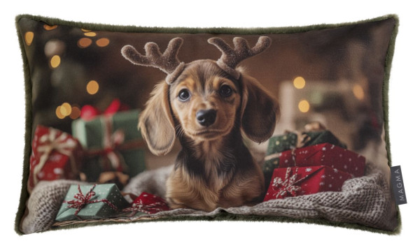 Kissen Xmas Friends 30x50cm Dackel