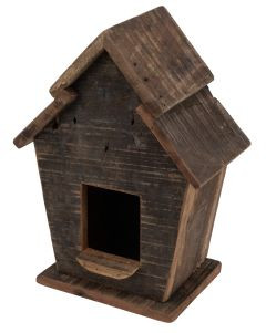 Vogelhaus natur recyceltes Holz, 24x14x33cm