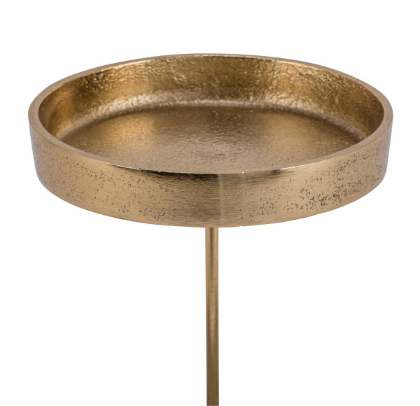 Kerzenhalter Adventskranz mit Pick Metall gold 10x10x12cm