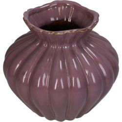 Vase Steingut lila 20x20x17,5cm
