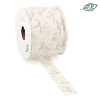 Band SEASHELL 25mmx15m taupe/tamarinde taupe