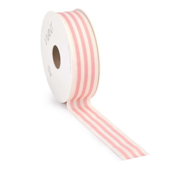 Band CANDY STRIPE 25mmx15m marmorrose
