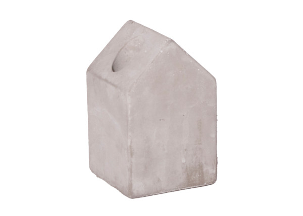 Kerzenhalter Haus Zement grau 12cm