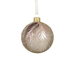 Kugel Glitzer rosa Glas D8cm