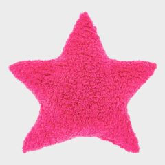 Kissen White xmas 45x45cm star fuchsia