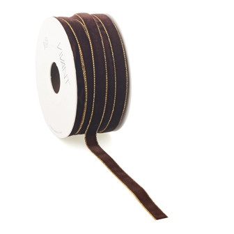Band VELVETY GOLD 9mmx20m Fb.75 braun