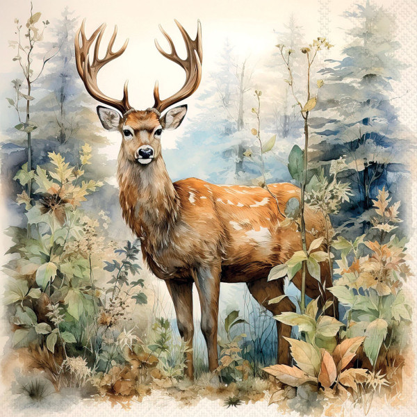 Serviette Deer in the woods FSC Mix