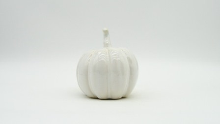 Kürbis Keramik vanilla-creme 9,5x9,5x9,8cm