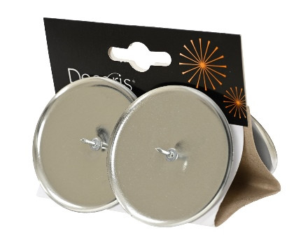 Adventskranzkerzenhalter Eisen silber 4Stück 6x6cm