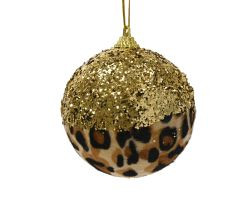 Kugel Leo Glitter Schaumstoff D8cm